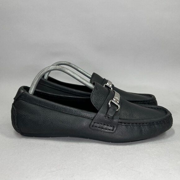 Cole Haan Bit Loafers Men's Size 8 Black Leather Slip On Driving Loafer Shoes - Picture 1 of 10